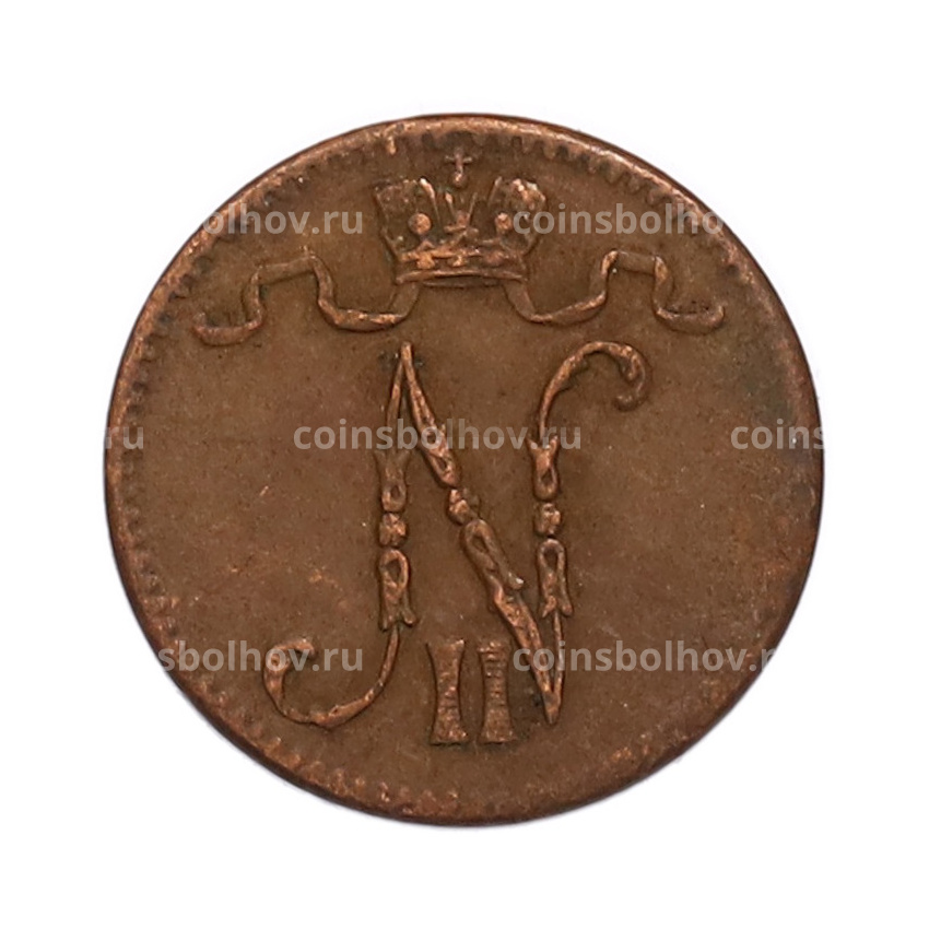 Монета 1 пенни 1916 года Русская Финляндия (вид 2)