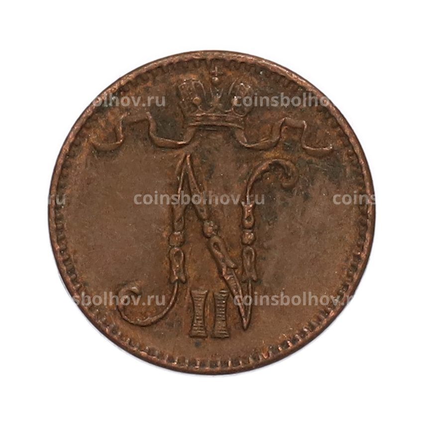 Монета 1 пенни 1913 года Русская Финляндия (вид 2)