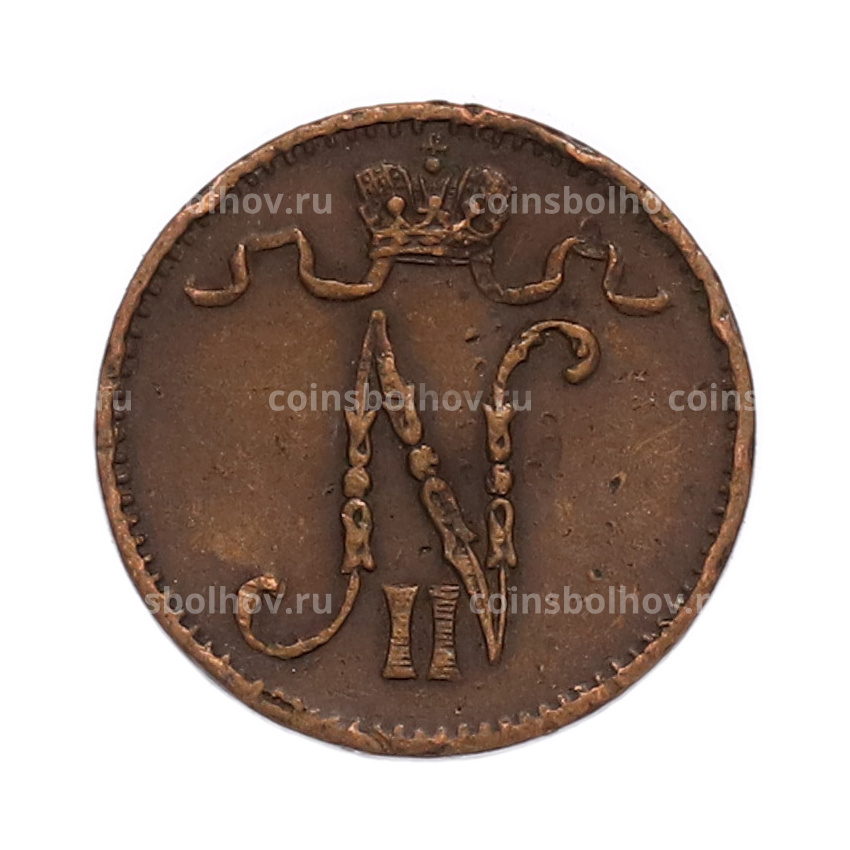 Монета 1 пенни 1915 года Русская Финляндия (вид 2)
