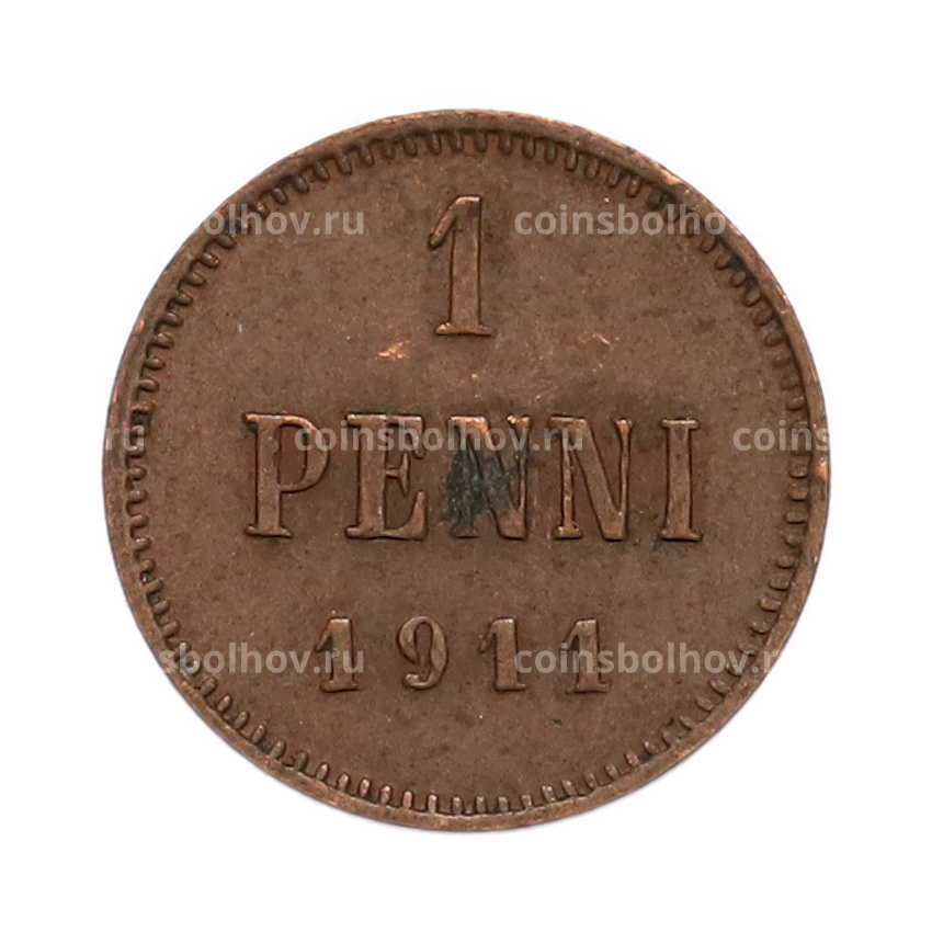 Монета 1 пенни 1911 года Русская Финляндия