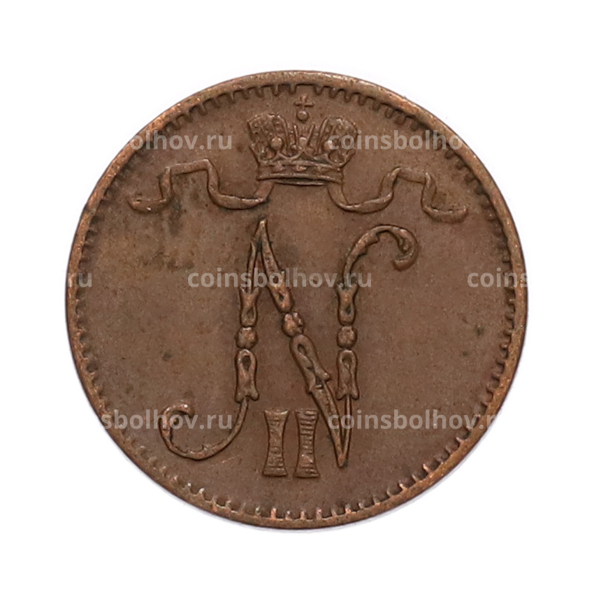 Монета 1 пенни 1911 года Русская Финляндия (вид 2)