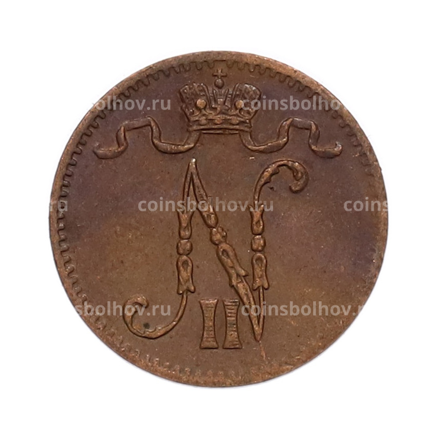 Монета 1 пенни 1916 года Русская Финляндия (вид 2)