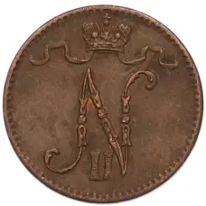 Монета 1 пенни 1912 года Русская Финляндия (реверс)