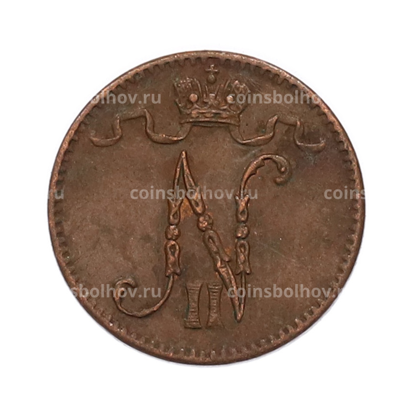 Монета 1 пенни 1912 года Русская Финляндия (вид 2)