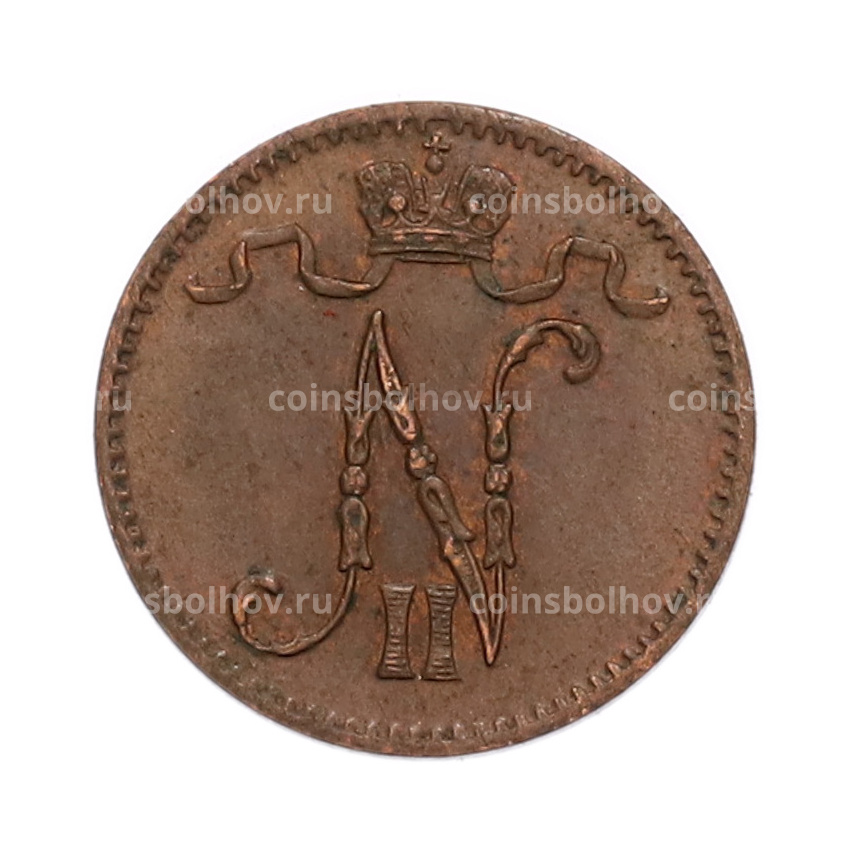 Монета 1 пенни 1911 года Русская Финляндия (вид 2)