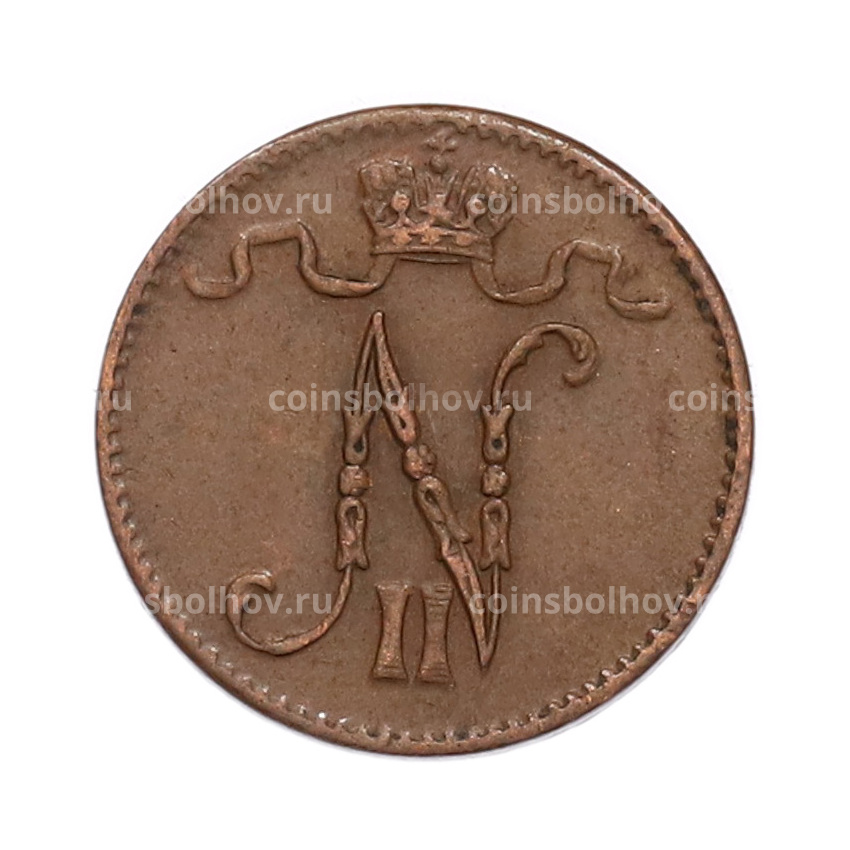Монета 1 пенни 1911 года Русская Финляндия (вид 2)