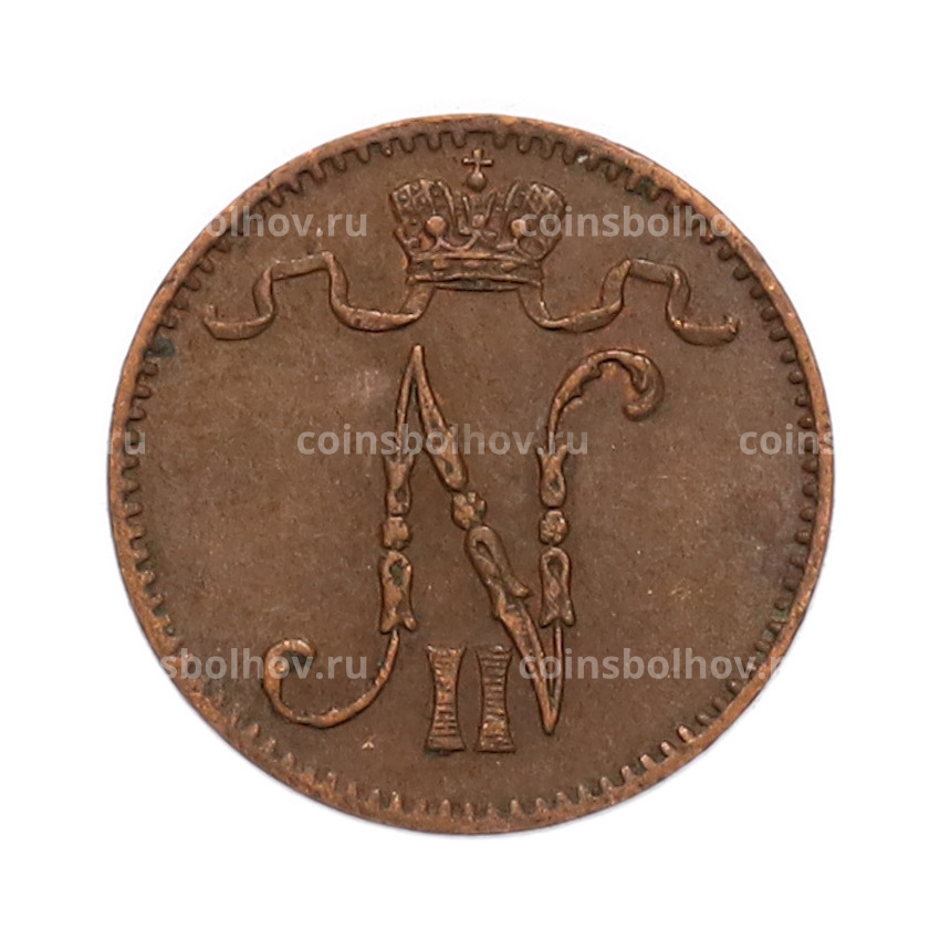 Монета 1 пенни 1912 года Русская Финляндия (вид 2)