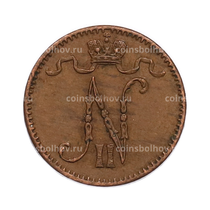 Монета 1 пенни 1913 года Русская Финляндия (вид 2)