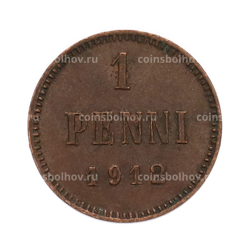 Монета 1 пенни 1912 года Русская Финляндия