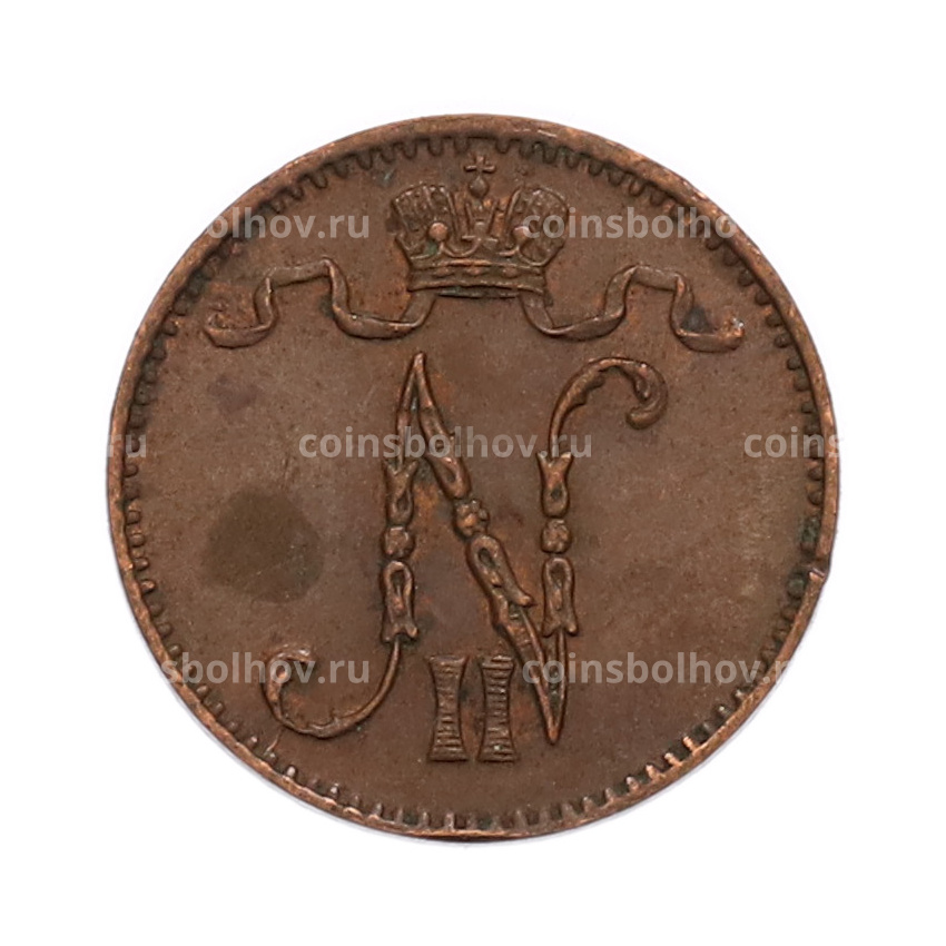 Монета 1 пенни 1912 года Русская Финляндия (вид 2)