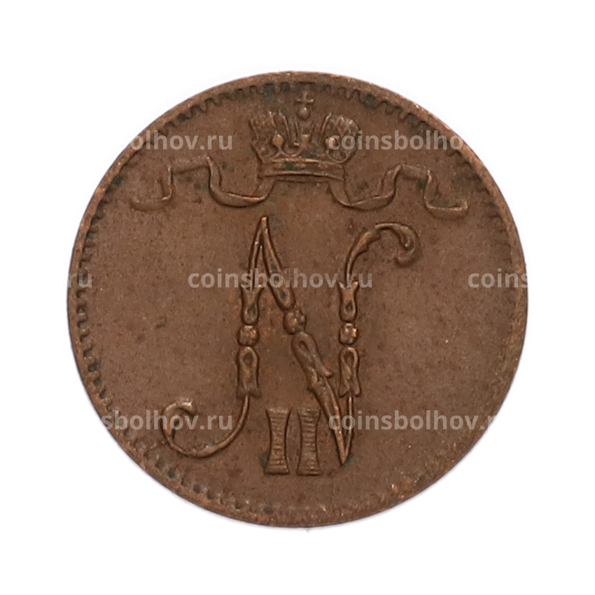 Монета 1 пенни 1916 года Русская Финляндия (вид 2)