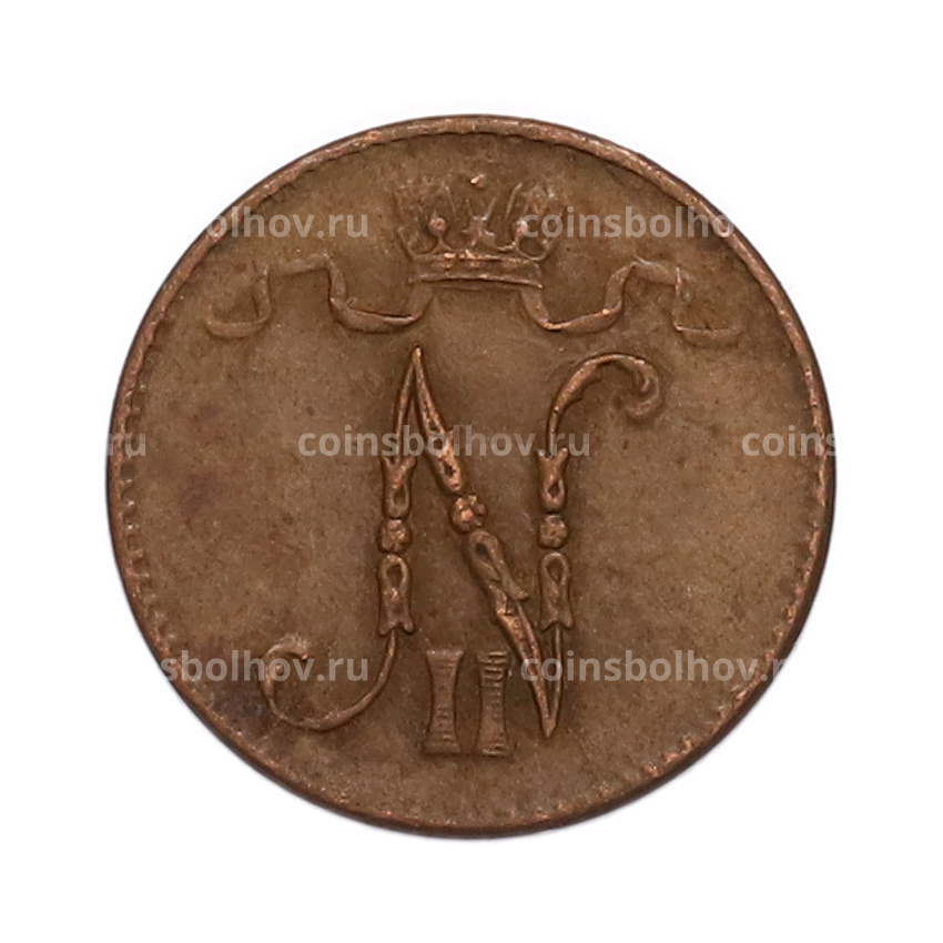 Монета 1 пенни 1915 года Русская Финляндия (вид 2)