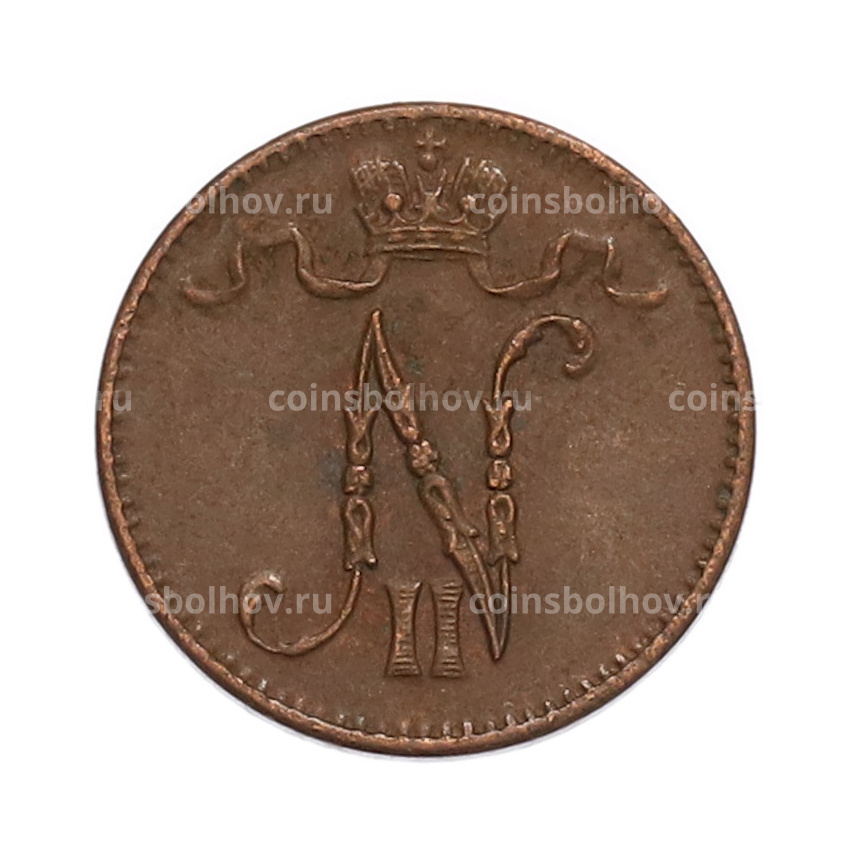 Монета 1 пенни 1916 года Русская Финляндия (вид 2)