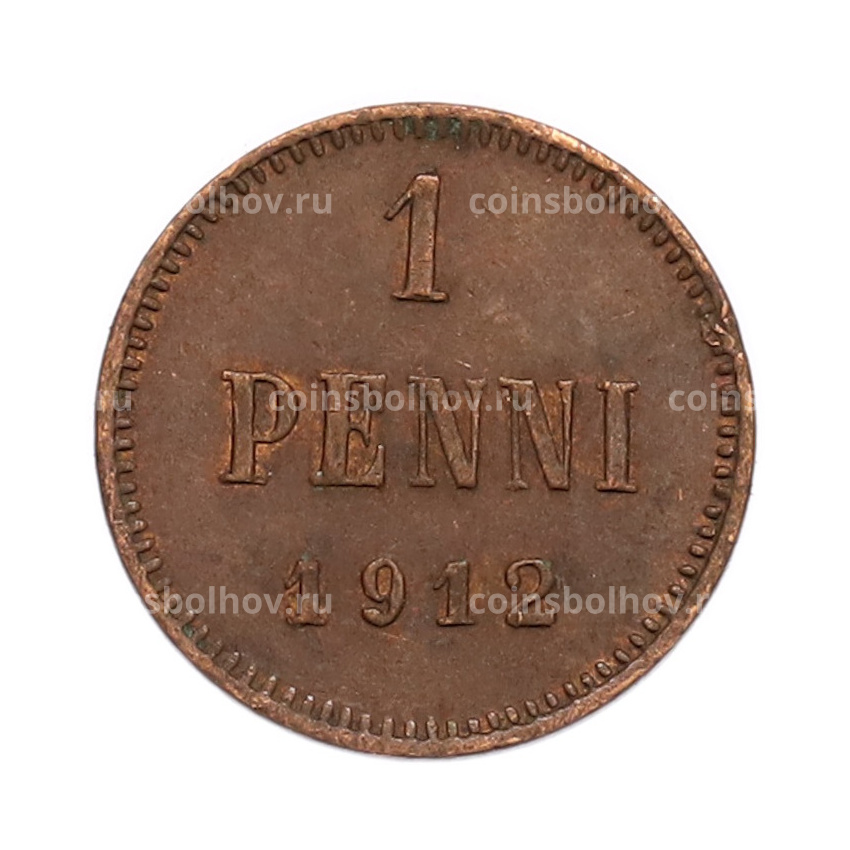 Монета 1 пенни 1912 года Русская Финляндия