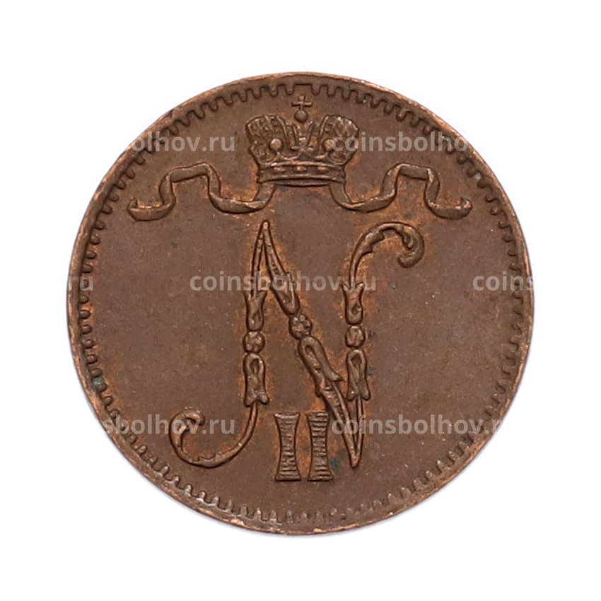 Монета 1 пенни 1912 года Русская Финляндия (вид 2)