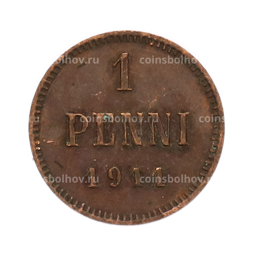 Монета 1 пенни 1911 года Русская Финляндия