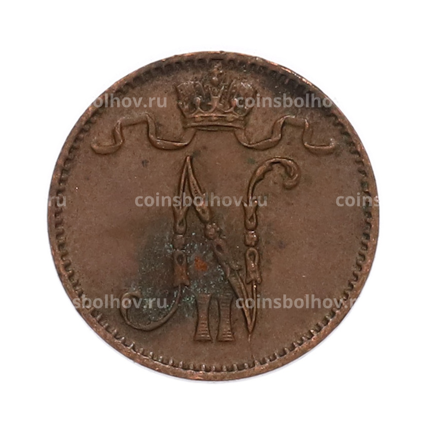 Монета 1 пенни 1913 года Русская Финляндия (вид 2)