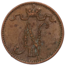 Монета 1 пенни 1911 года Русская Финляндия (реверс)