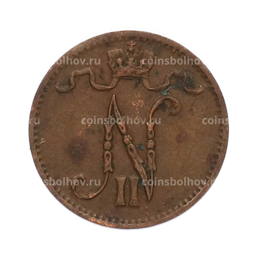 Монета 1 пенни 1915 года Русская Финляндия (вид 2)