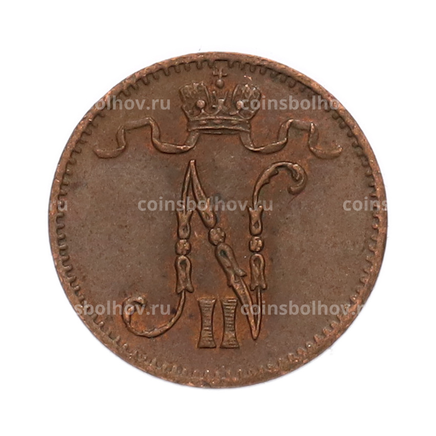 Монета 1 пенни 1915 года Русская Финляндия (вид 2)