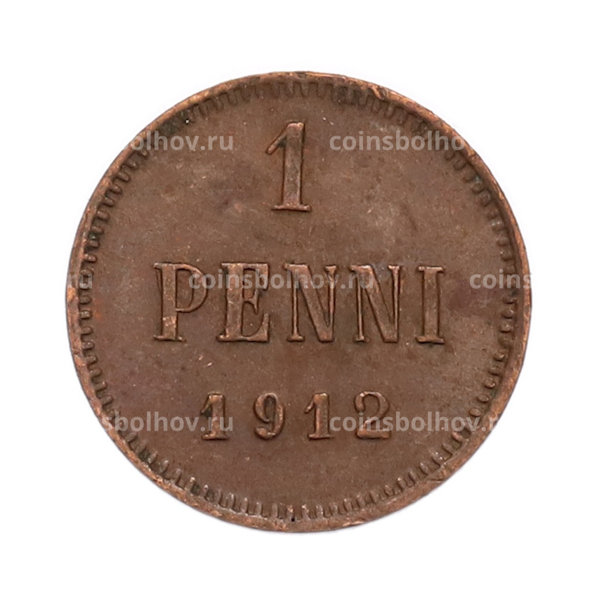 Монета 1 пенни 1912 года Русская Финляндия