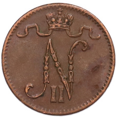 Монета 1 пенни 1912 года Русская Финляндия (реверс)