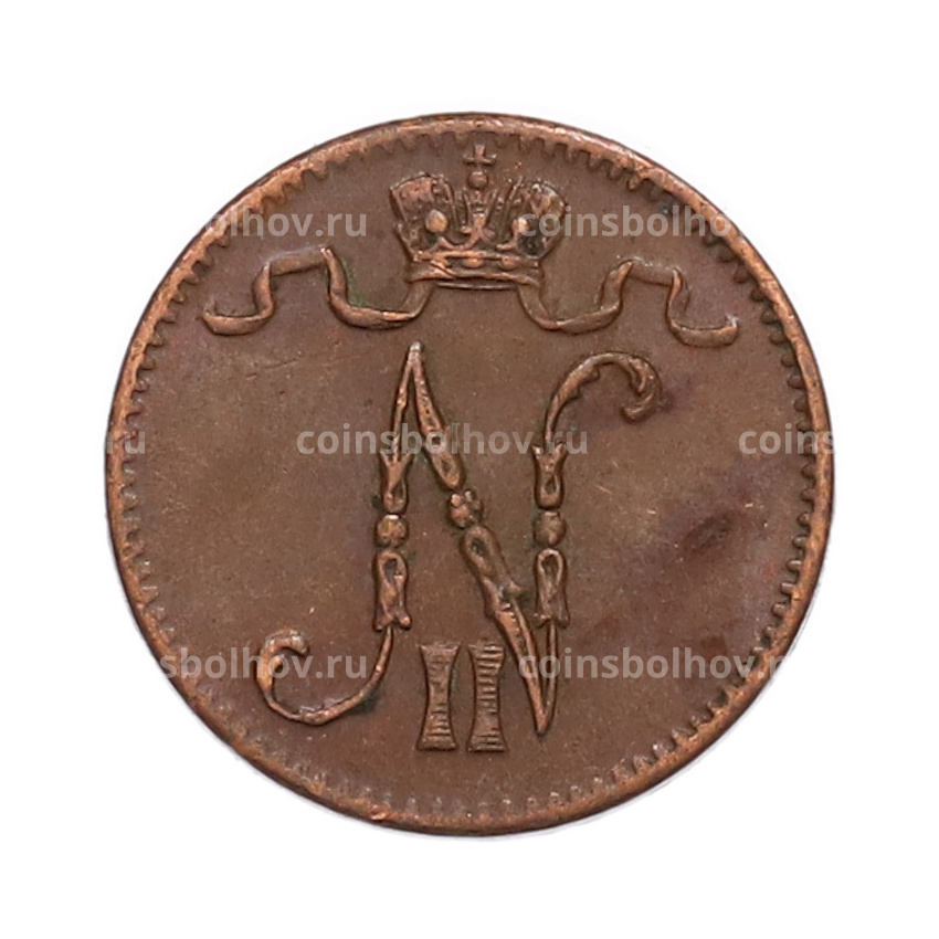 Монета 1 пенни 1912 года Русская Финляндия (вид 2)