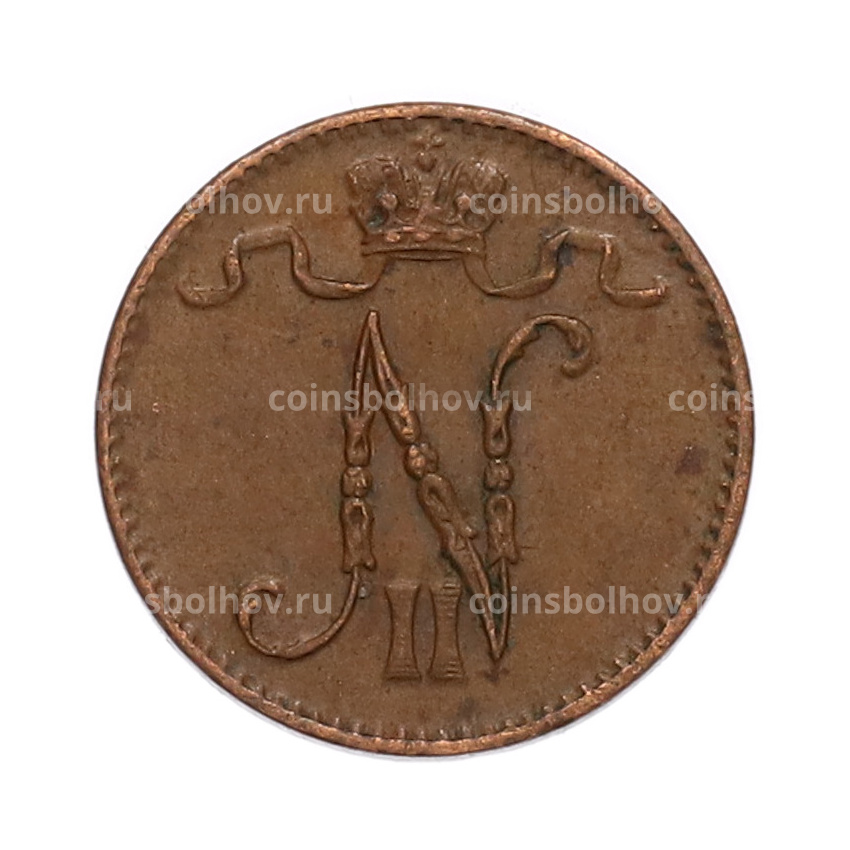 Монета 1 пенни 1911 года Русская Финляндия (вид 2)