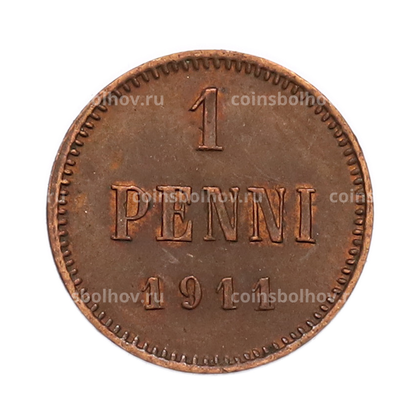 Монета 1 пенни 1911 года Русская Финляндия