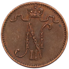 Монета 1 пенни 1911 года Русская Финляндия (реверс)