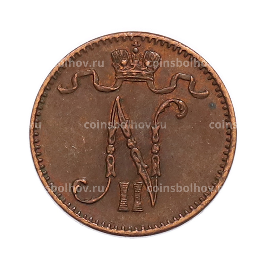Монета 1 пенни 1911 года Русская Финляндия (вид 2)