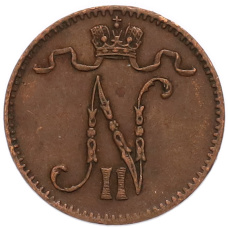 Монета 1 пенни 1912 года Русская Финляндия (реверс)