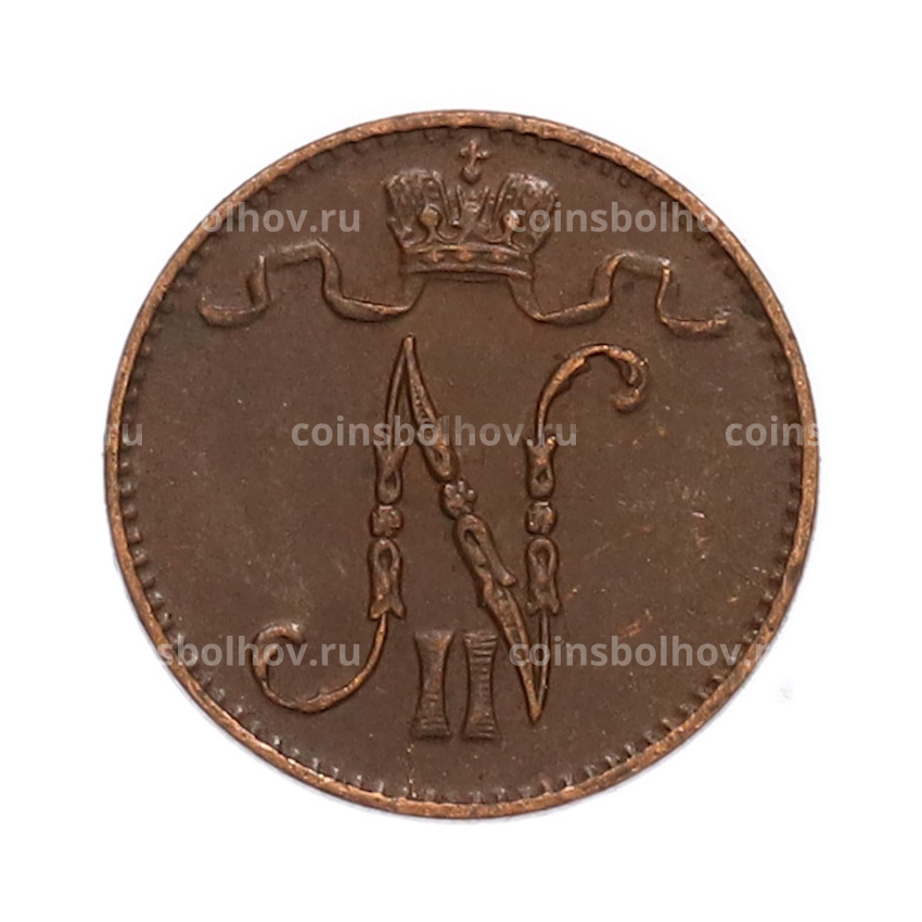 Монета 1 пенни 1911 года Русская Финляндия (вид 2)