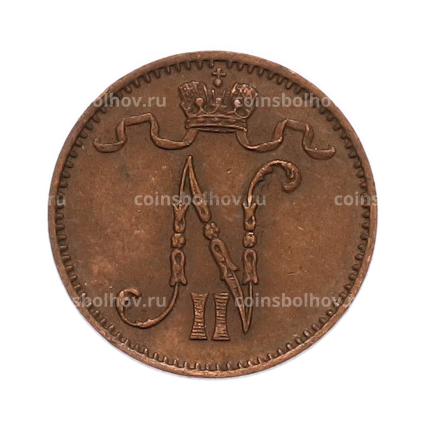 Монета 1 пенни 1913 года Русская Финляндия (вид 2)