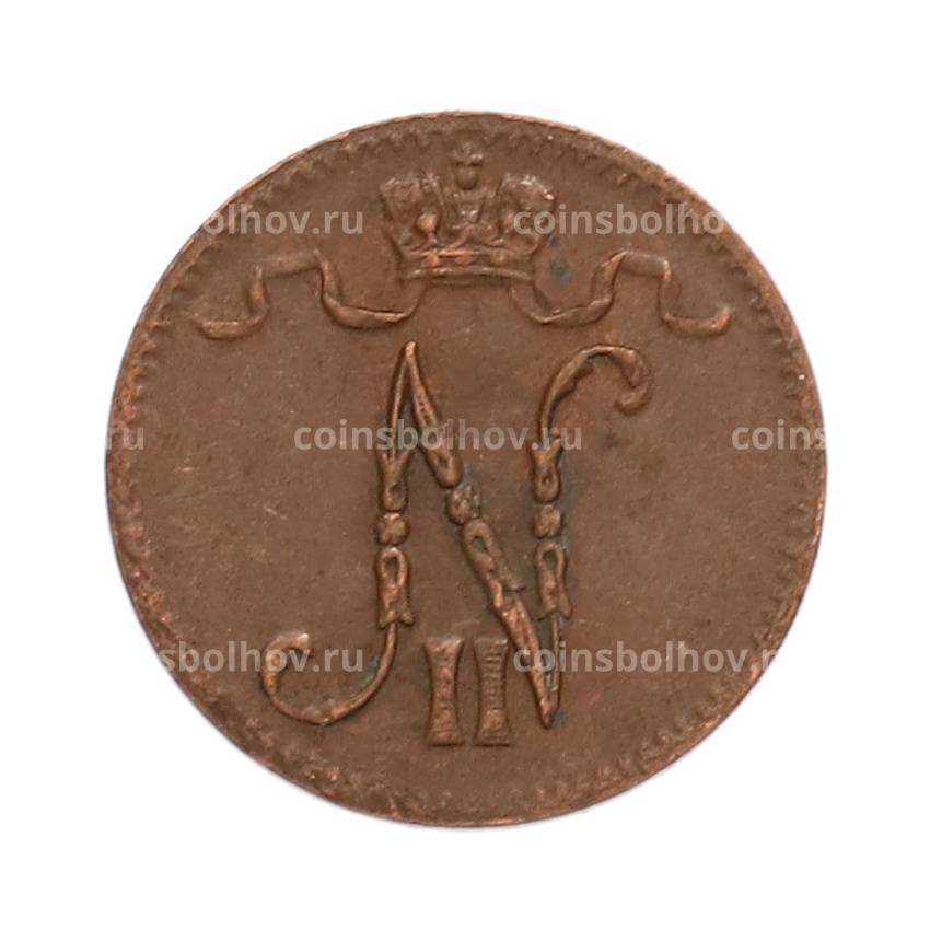 Монета 1 пенни 1916 года Русская Финляндия (вид 2)