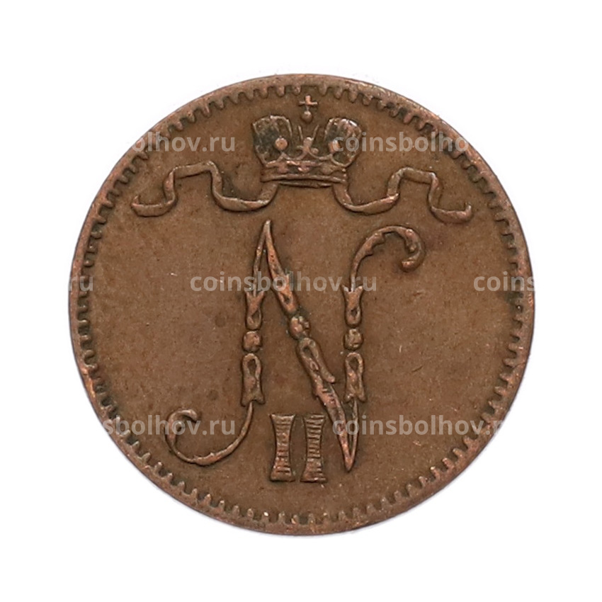 Монета 1 пенни 1914 года Русская Финляндия (вид 2)