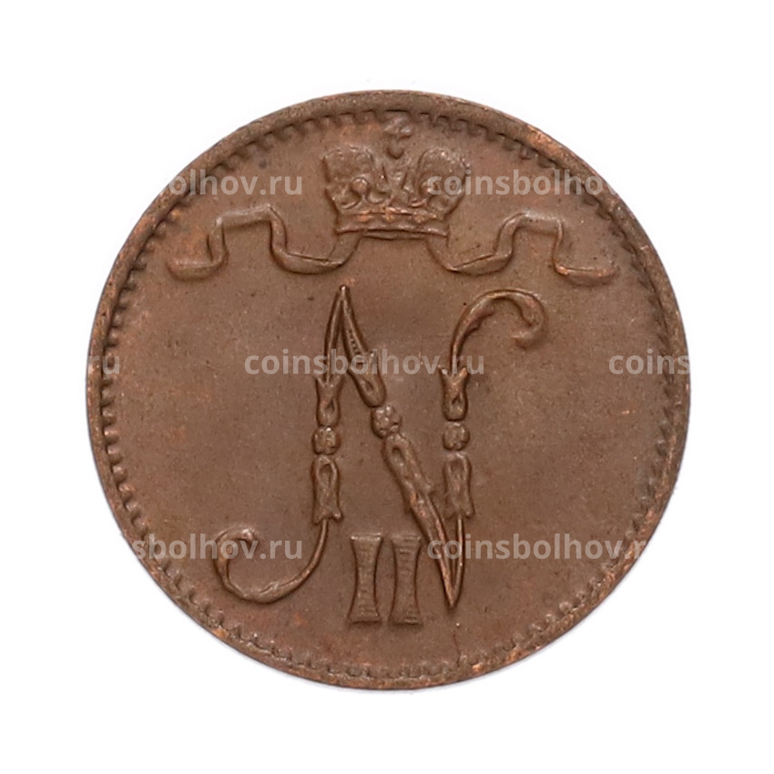 Монета 1 пенни 1915 года Русская Финляндия (вид 2)