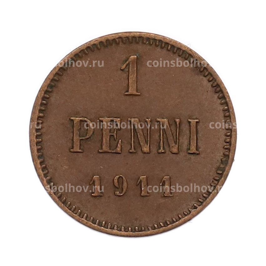Монета 1 пенни 1911 года Русская Финляндия