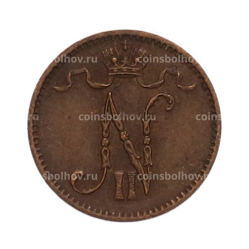 Монета 1 пенни 1916 года Русская Финляндия (вид 2)