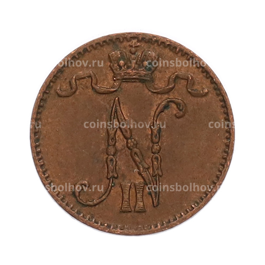 Монета 1 пенни 1913 года Русская Финляндия (вид 2)