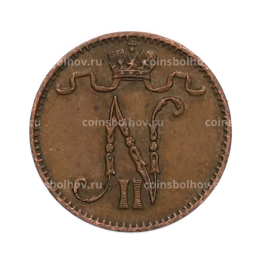 Монета 1 пенни 1915 года Русская Финляндия (вид 2)