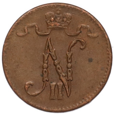 Монета 1 пенни 1916 года Русская Финляндия (реверс)