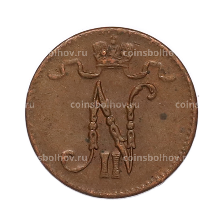 Монета 1 пенни 1916 года Русская Финляндия (вид 2)
