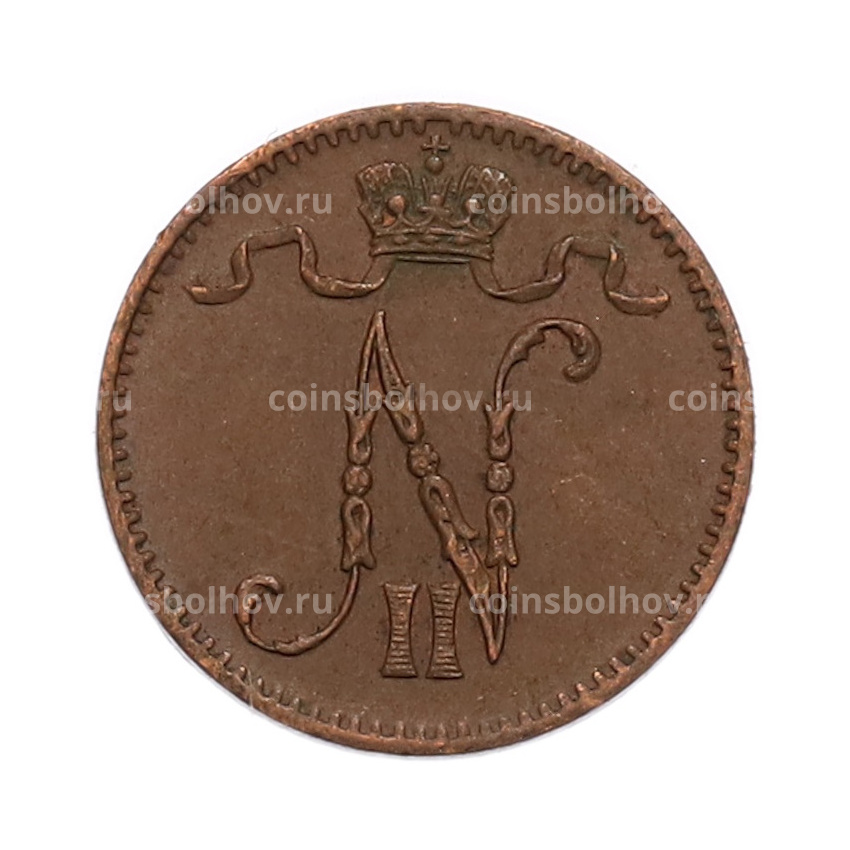 Монета 1 пенни 1912 года Русская Финляндия (вид 2)