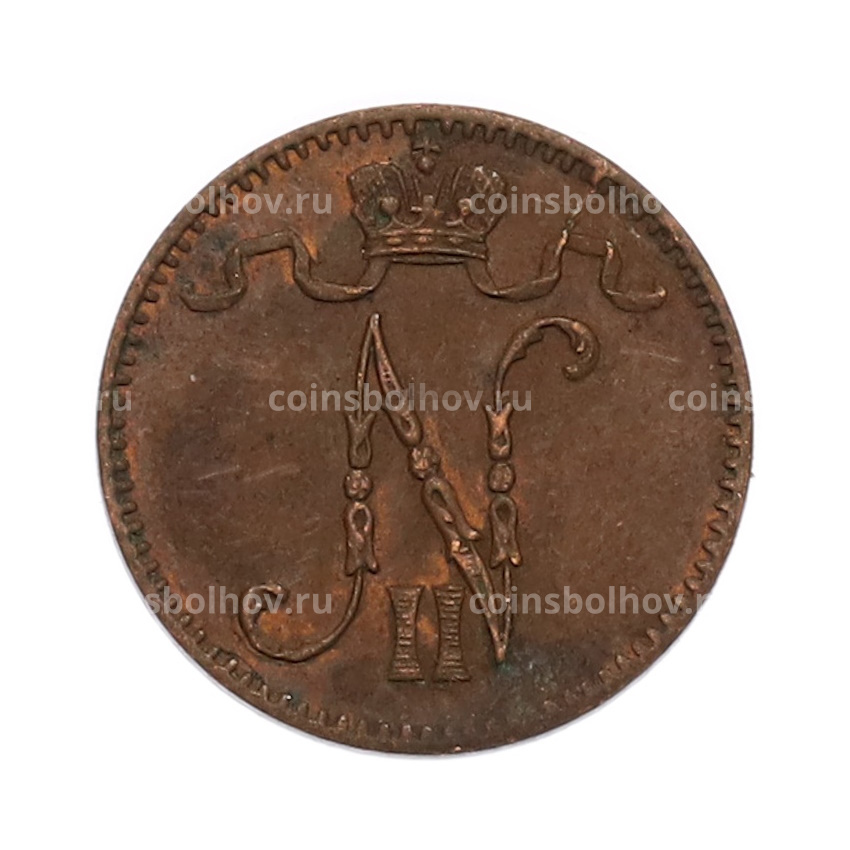 Монета 1 пенни 1912 года Русская Финляндия (вид 2)