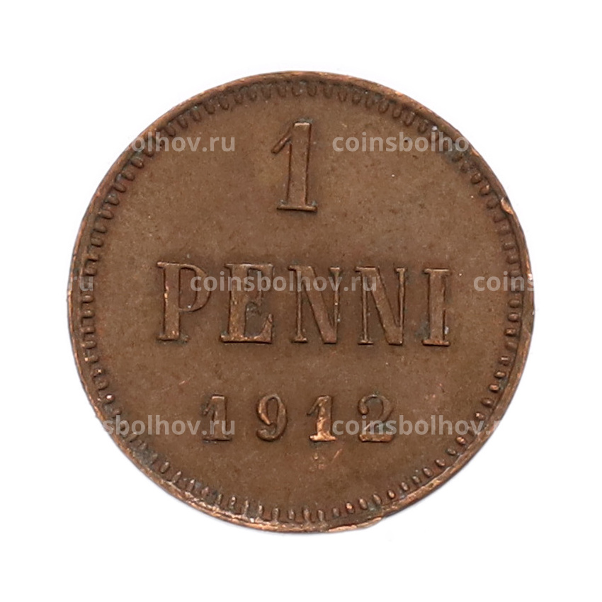 Монета 1 пенни 1912 года Русская Финляндия