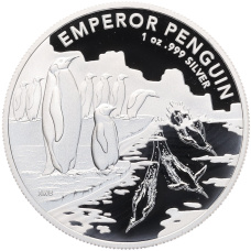 Монета 1 доллар 2023 года Австралия «Императорский пингвин» (аверс)
