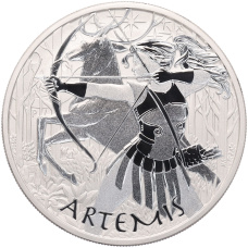 Монета 1 доллар 2023 года Тувалу «Боги Олимпа — Артемида» (аверс)