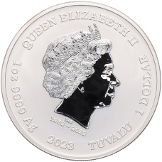 Монета 1 доллар 2023 года Тувалу «Боги Олимпа — Артемида» (реверс)