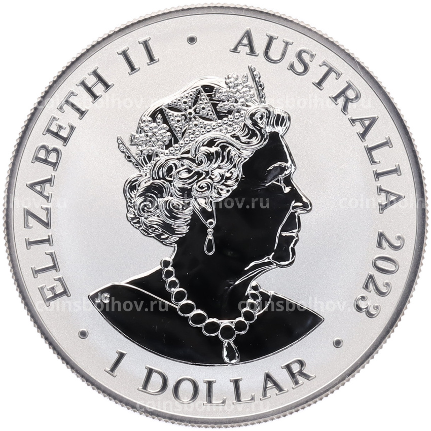 Монета 1 доллар 2023 года Австралия «Самая опасная в Австралии — Австралийская коробчатая медуза» (вид 2)